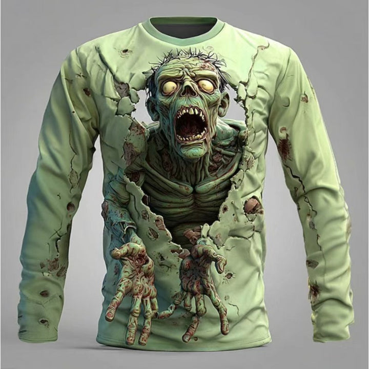 Herrarnas långärmad tröja med 3D Zombie-motiv Mirla-Eva Jonsson