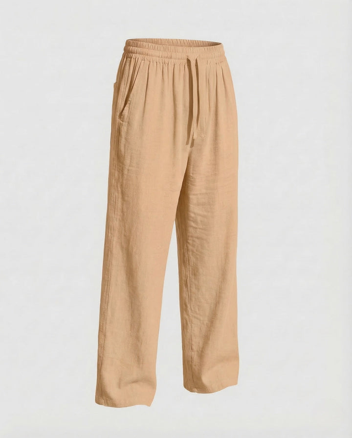 Herrarnas linbyxa Vid elastisk midja-Eva Jonsson