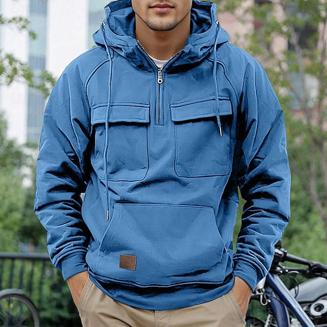 Herrarnas mode hoodie jacka med praktiska fickor Eva Jonsson-Eva Jonsson