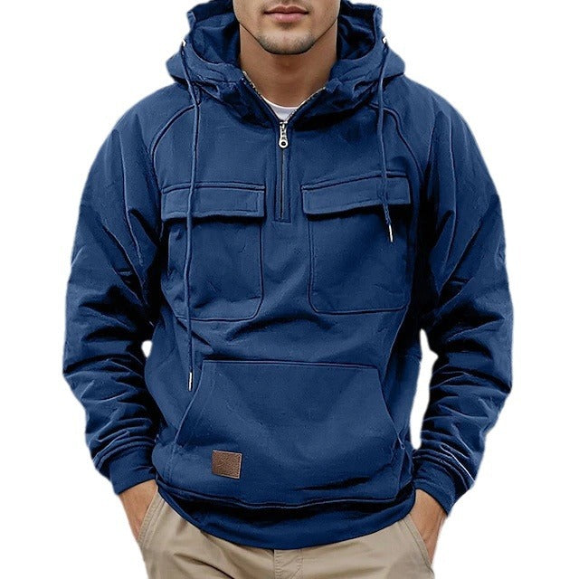 Herrarnas mode hoodie jacka med praktiska fickor Eva Jonsson-Eva Jonsson