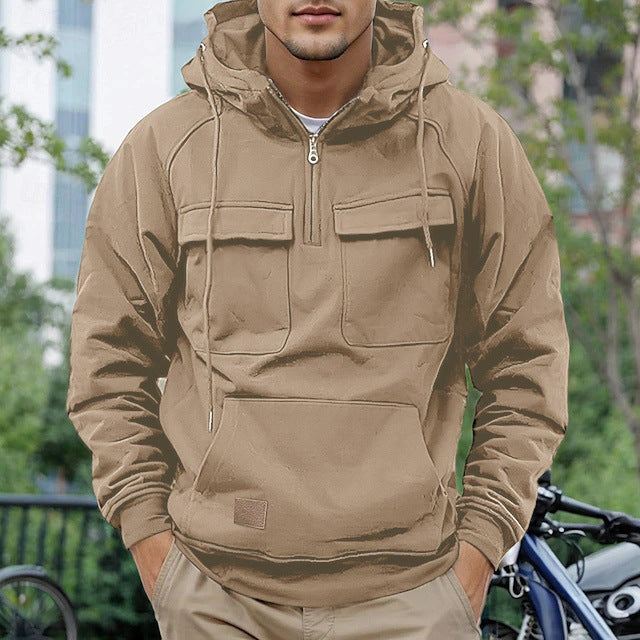 Herrarnas mode hoodie jacka med praktiska fickor Eva Jonsson-Eva Jonsson