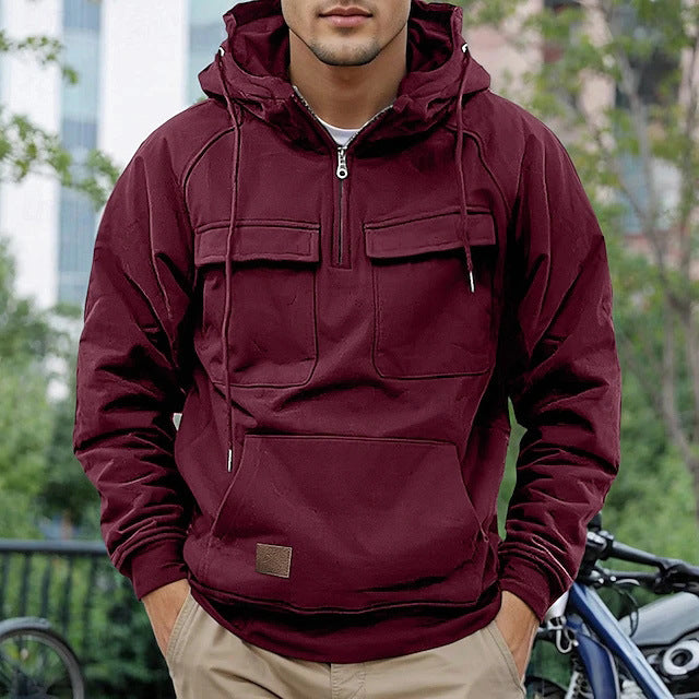 Herrarnas mode hoodie jacka med praktiska fickor Eva Jonsson-Eva Jonsson