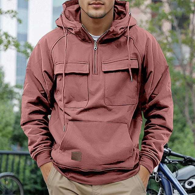 Herrarnas mode hoodie jacka med praktiska fickor Mirla-Eva Jonsson