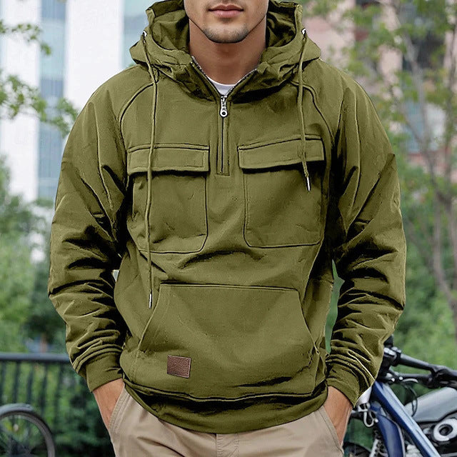 Herrarnas mode hoodie jacka med praktiska fickor Mirla-Eva Jonsson
