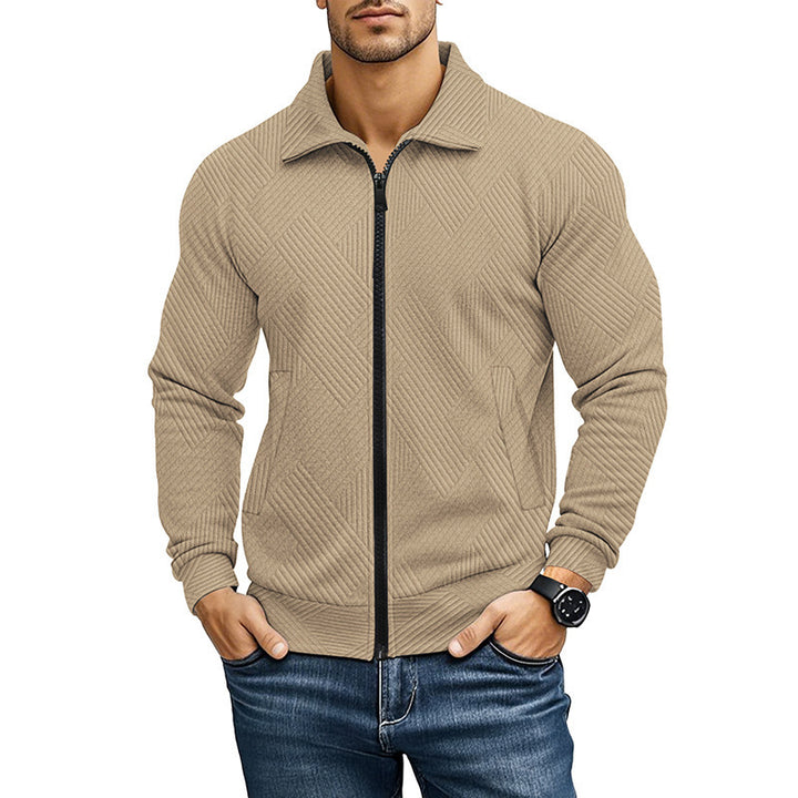 Herrarnas mode sweatshirtjacka med strukturerad design Mirla-Eva Jonsson