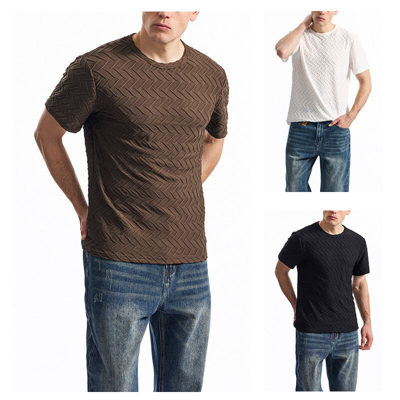 Herrarnas moderna T-shirt med strukturerad design Eva Jonsson-Eva Jonsson