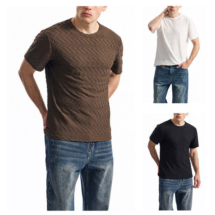Herrarnas moderna T-shirt med strukturerad design Eva Jonsson-Eva Jonsson