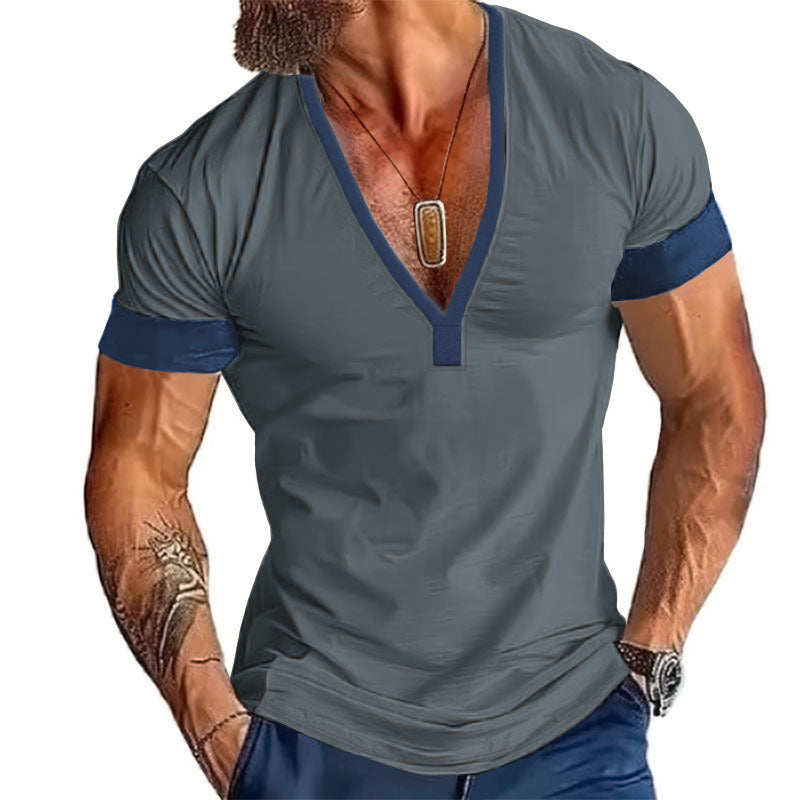 Herrarnas moderna V-hals T-shirt Mirla-Eva Jonsson