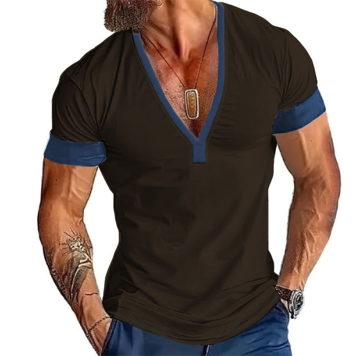 Herrarnas moderna V-hals T-shirt Mirla-Eva Jonsson