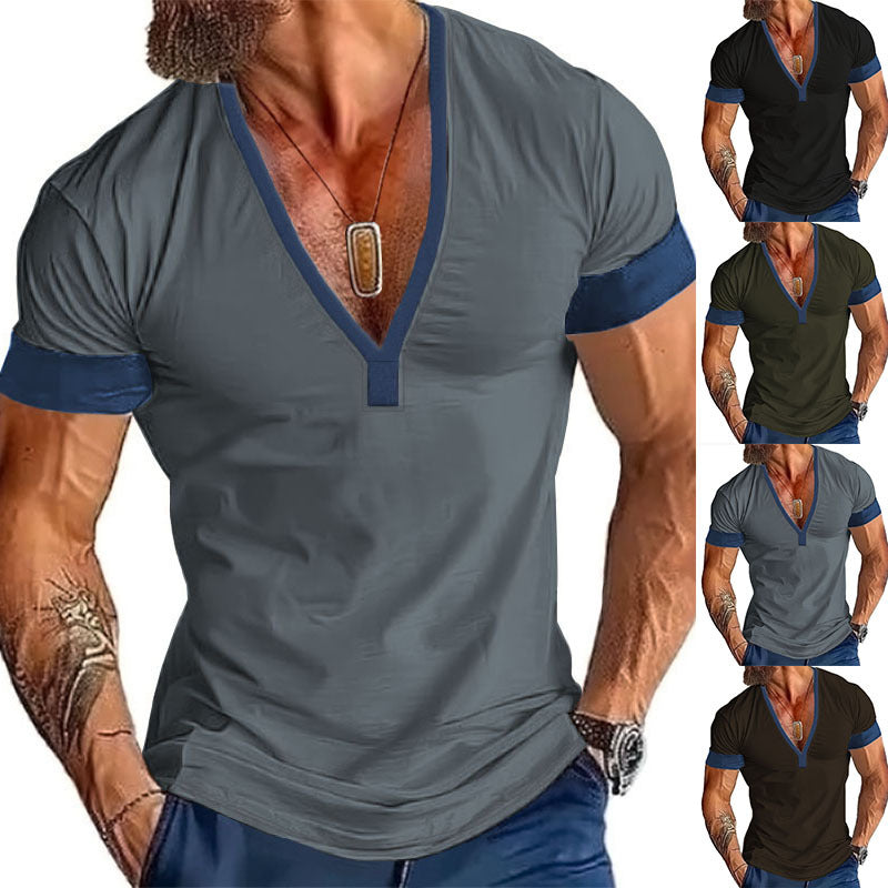 Herrarnas moderna V-hals T-shirt Mirla-Eva Jonsson
