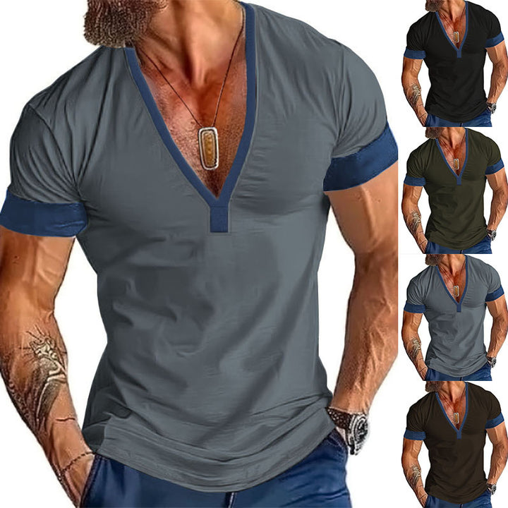 Herrarnas moderna V-hals T-shirt Mirla-Eva Jonsson