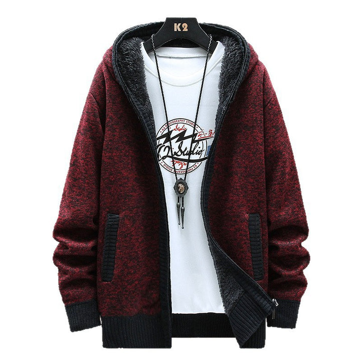 Herrarnas moderna hoodie-jacka med svart-vita accenter Mirla-Eva Jonsson