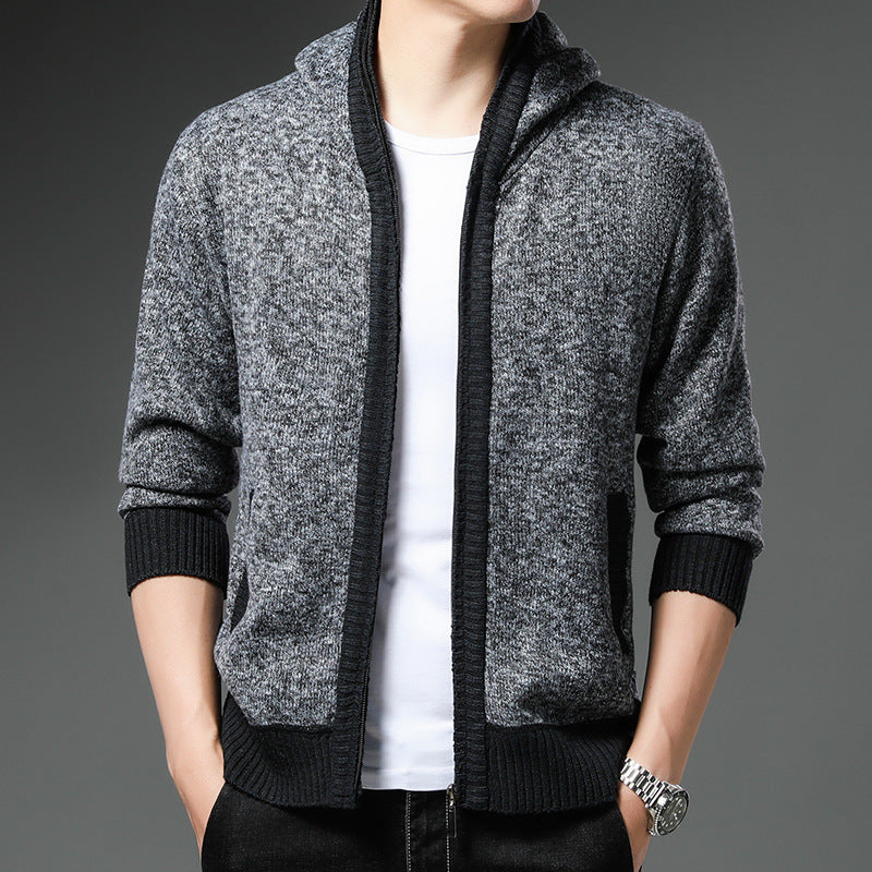 Herrarnas moderna hoodie-jacka med svart-vita accenter Mirla-Eva Jonsson