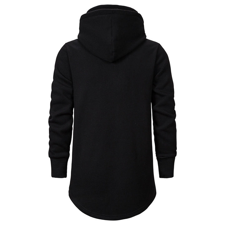 Herrarnas modiga hoodie med asymmetrisk krage och praktisk känguruficka Eva Jonsson-Eva Jonsson