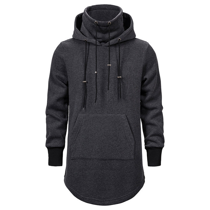 Herrarnas modiga hoodie med asymmetrisk krage och praktisk känguruficka Eva Jonsson-Eva Jonsson