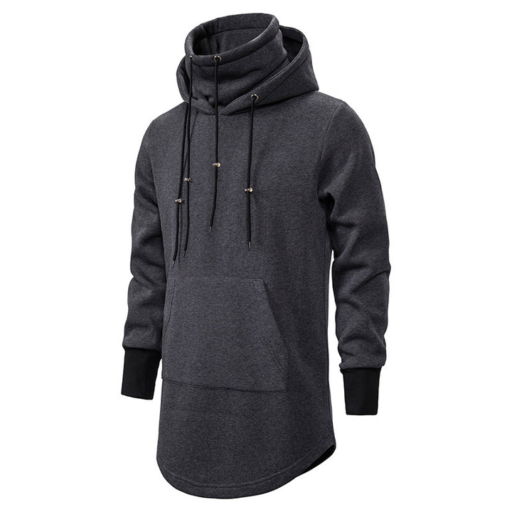 Herrarnas modiga hoodie med asymmetrisk krage och praktisk känguruficka Eva Jonsson-Eva Jonsson