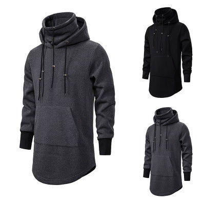 Herrarnas modiga hoodie med asymmetrisk krage och praktisk känguruficka Eva Jonsson-Eva Jonsson