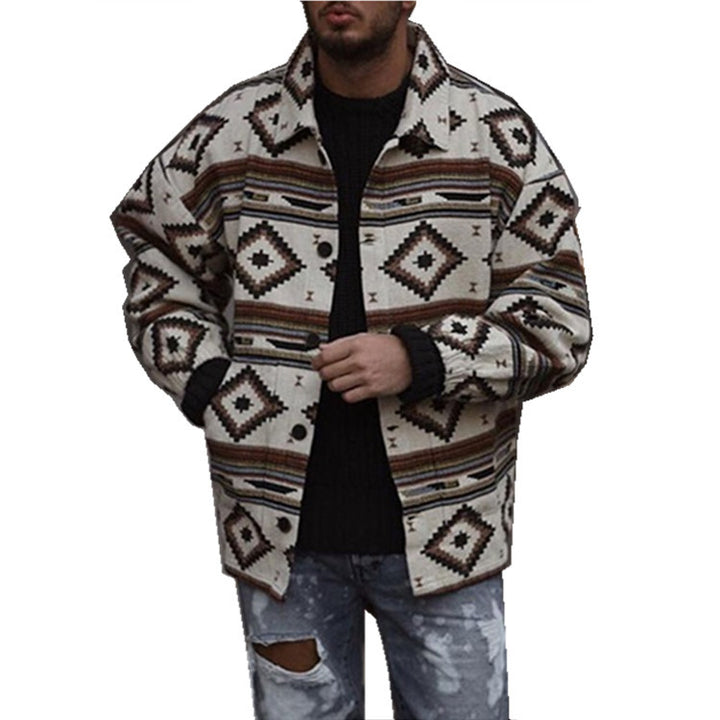 Herrarnas mönstrade fritidsjacka i modern stil med lätt foder Mirla-Eva Jonsson