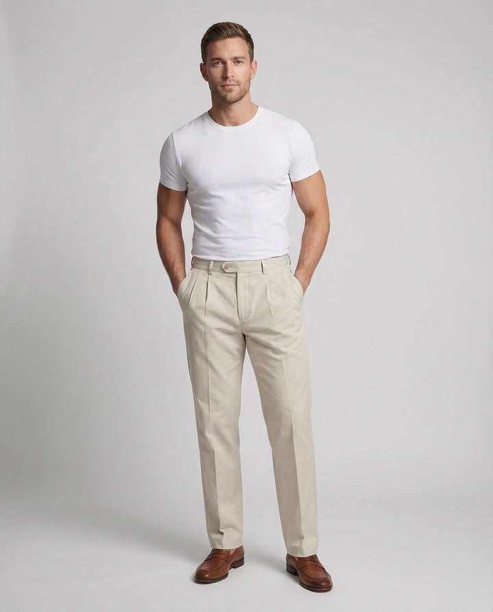 Herrarnas plisserade byxor Stretch-Eva Jonsson