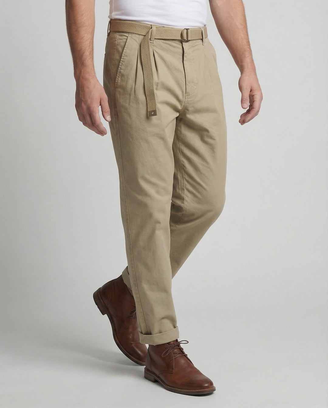 Herrarnas plisserade byxor tapered-Eva Jonsson
