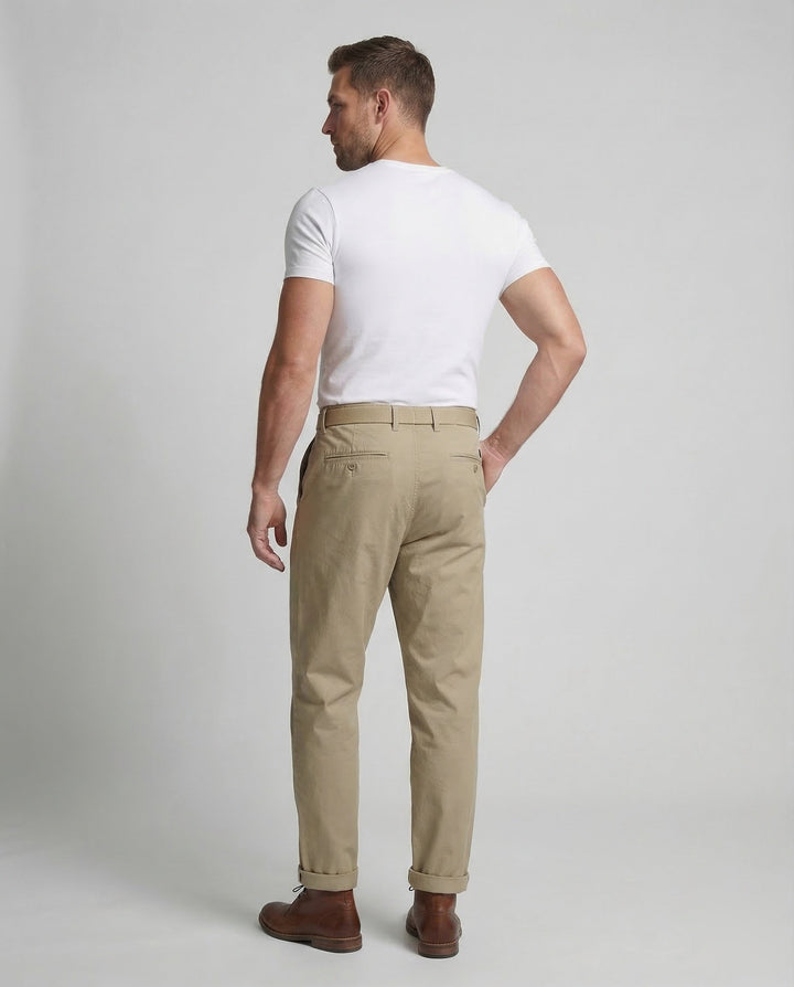 Herrarnas plisserade byxor tapered-Eva Jonsson