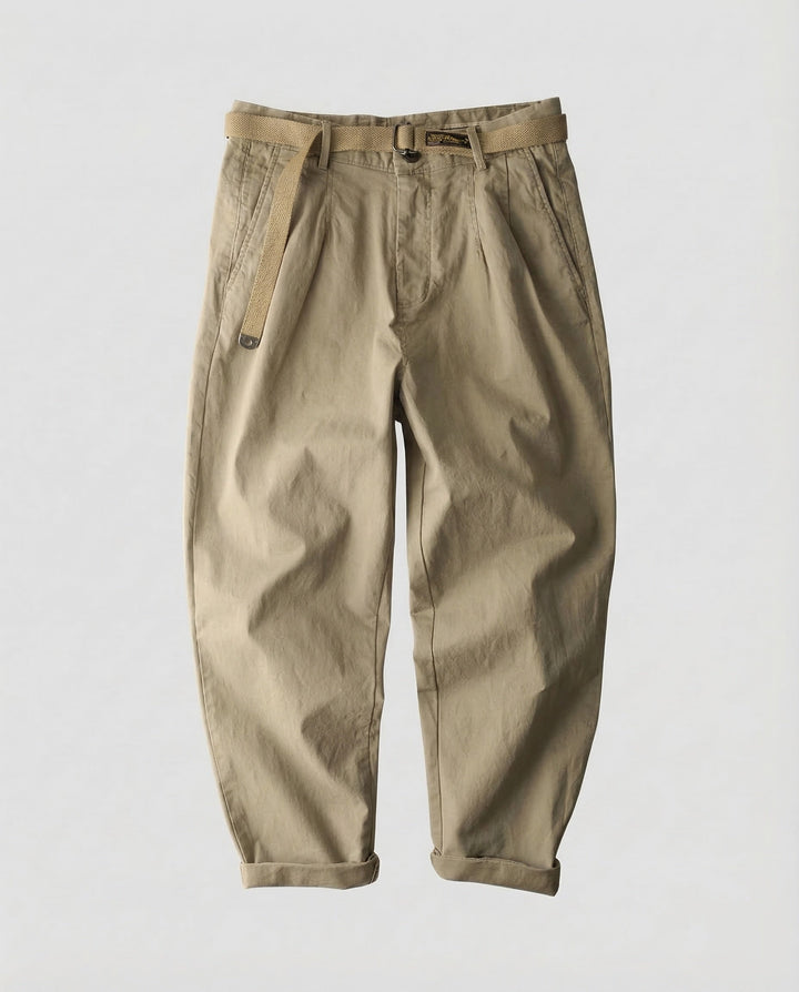 Herrarnas plisserade byxor tapered-Eva Jonsson