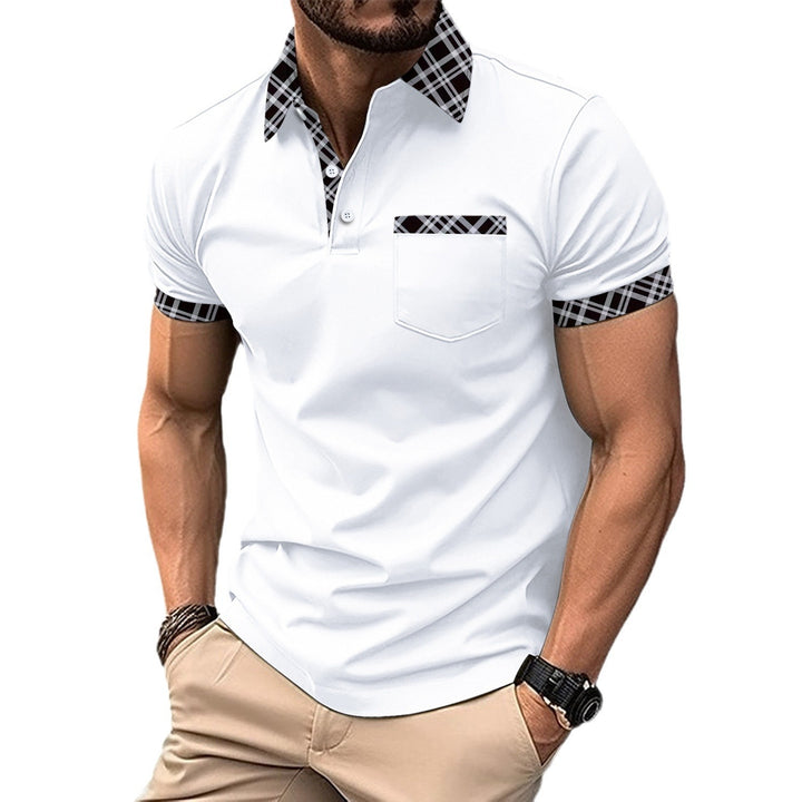 Herrarnas polo-pickad med modern rutmönster och eleganta detaljer Mirla-Eva Jonsson