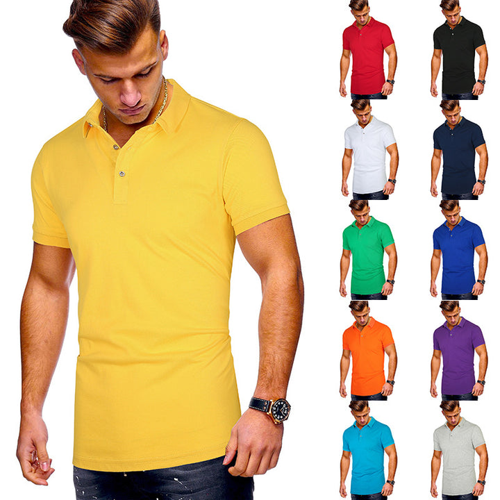Herrarnas poloshirt med högkvalitativ bomullsblandning och modern ståkrage Mirla-Eva Jonsson