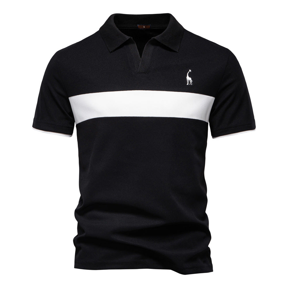 Herrarnas poloshirt med modern blockdesign och högkvalitativ bomullsblandning Mirla-Eva Jonsson