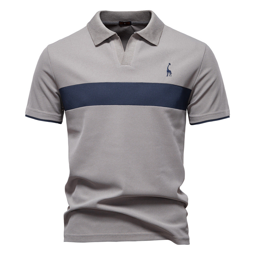 Herrarnas poloshirt med modern blockdesign och högkvalitativ bomullsblandning Mirla-Eva Jonsson