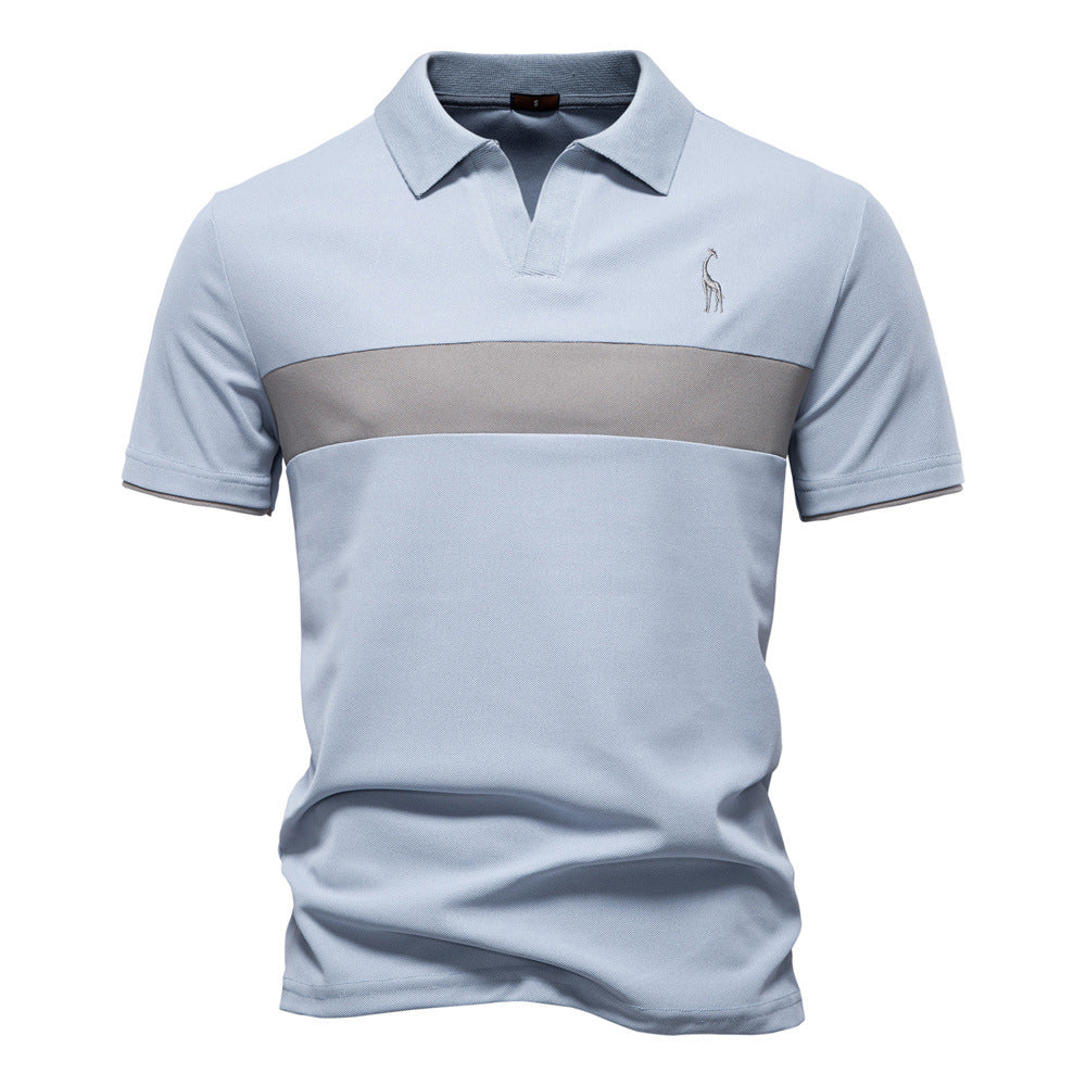 Herrarnas poloshirt med modern blockdesign och högkvalitativ bomullsblandning Mirla-Eva Jonsson