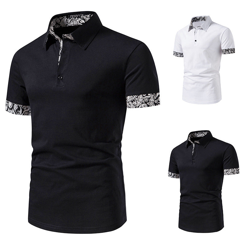 Herrarnas poloshirt med modernt paisleymönster och sportig passform Mirla-Eva Jonsson
