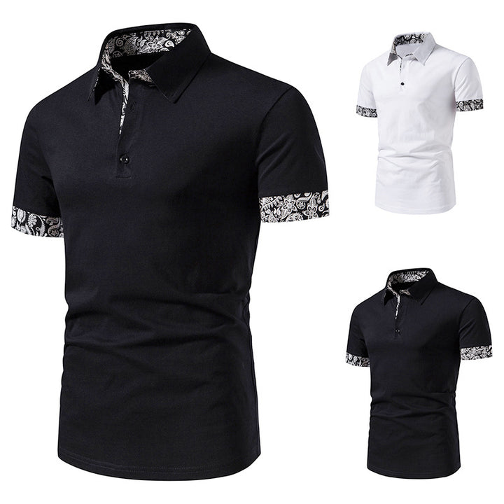 Herrarnas poloshirt med modernt paisleymönster och sportig passform Mirla-Eva Jonsson
