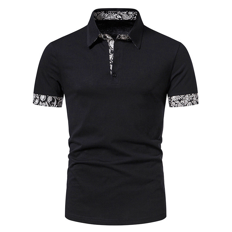 Herrarnas poloshirt med modernt paisleymönster och sportig passform Mirla-Eva Jonsson