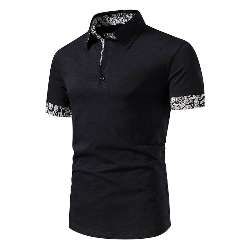 Herrarnas poloshirt med modernt paisleymönster och sportig passform Mirla-Eva Jonsson