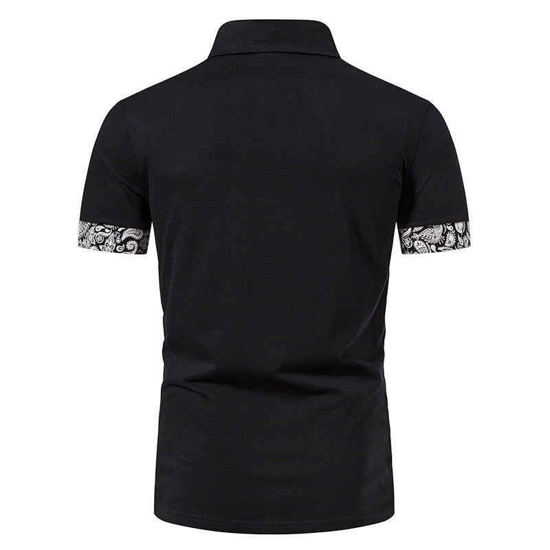 Herrarnas poloshirt med modernt paisleymönster och sportig passform Mirla-Eva Jonsson