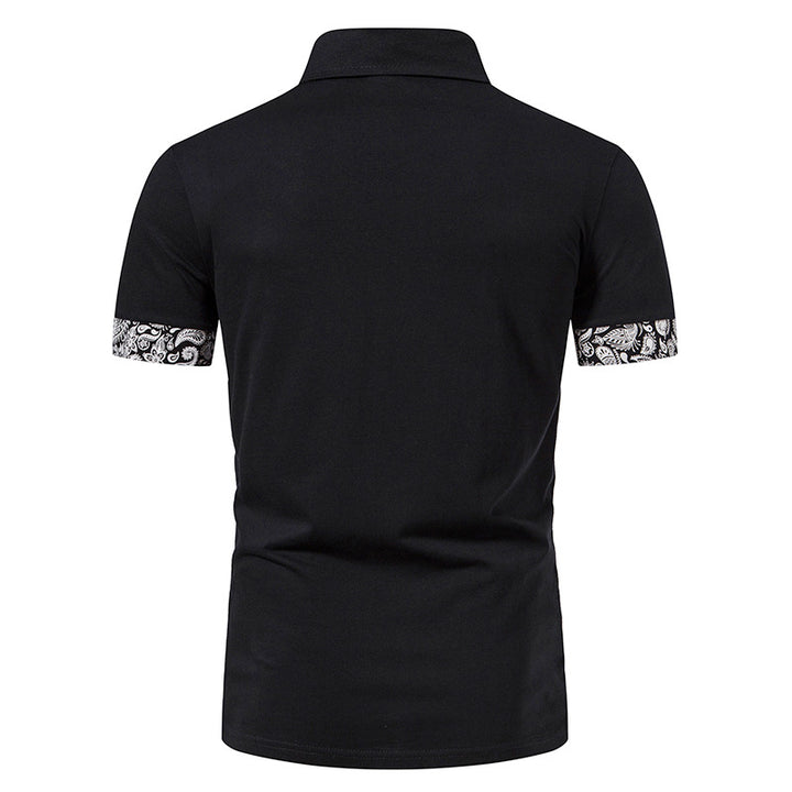 Herrarnas poloshirt med modernt paisleymönster och sportig passform Mirla-Eva Jonsson
