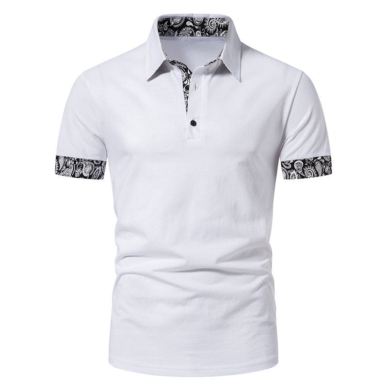 Herrarnas poloshirt med modernt paisleymönster och sportig passform Mirla-Eva Jonsson