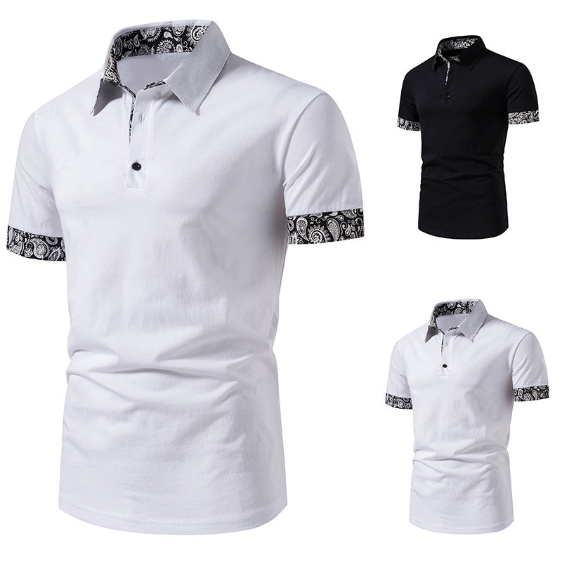 Herrarnas poloshirt med modernt paisleymönster och sportig passform Mirla-Eva Jonsson