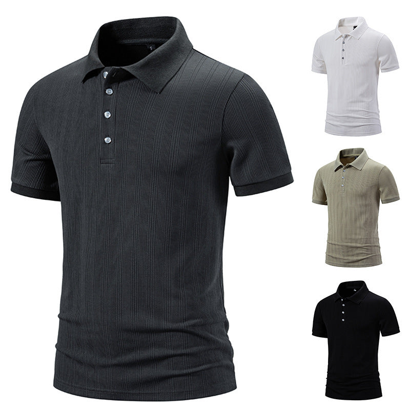 Herrarnas poloshirt med strukturerad design och högkvalitativ bomullsblandning Mirla-Eva Jonsson