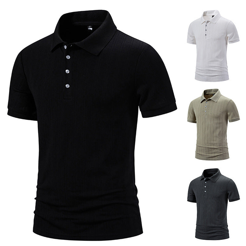 Herrarnas poloshirt med strukturerad design och högkvalitativ bomullsblandning Mirla-Eva Jonsson