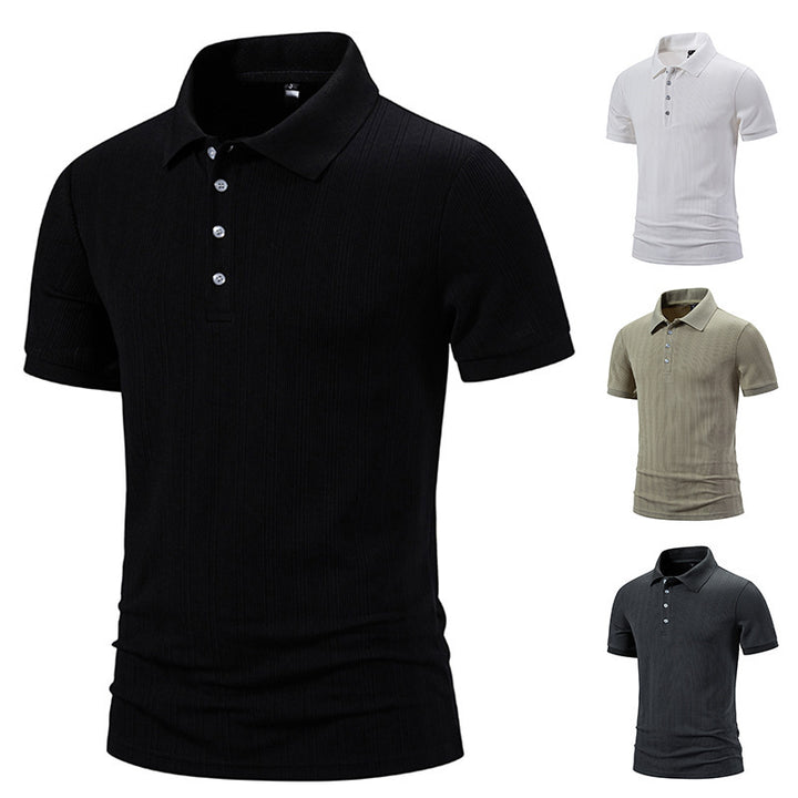 Herrarnas poloshirt med strukturerad design och högkvalitativ bomullsblandning Mirla-Eva Jonsson