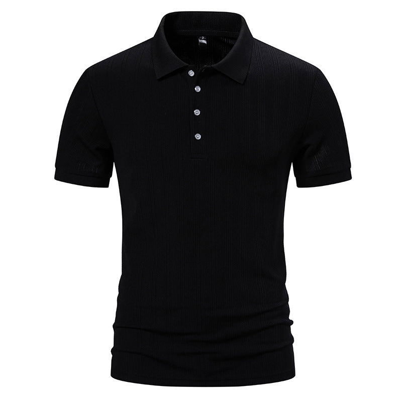 Herrarnas poloshirt med strukturerad design och högkvalitativ bomullsblandning Mirla-Eva Jonsson