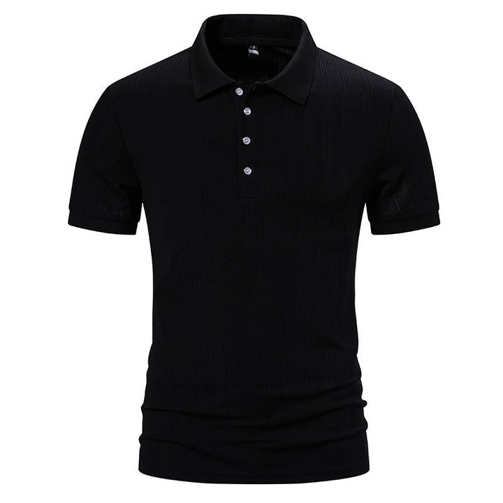 Herrarnas poloshirt med strukturerad design och högkvalitativ bomullsblandning Mirla-Eva Jonsson