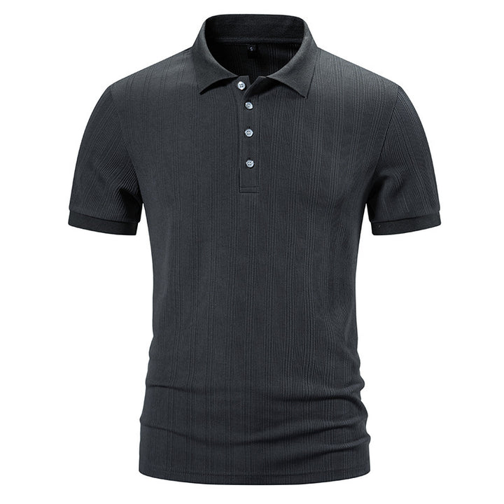 Herrarnas poloshirt med strukturerad design och högkvalitativ bomullsblandning Mirla-Eva Jonsson