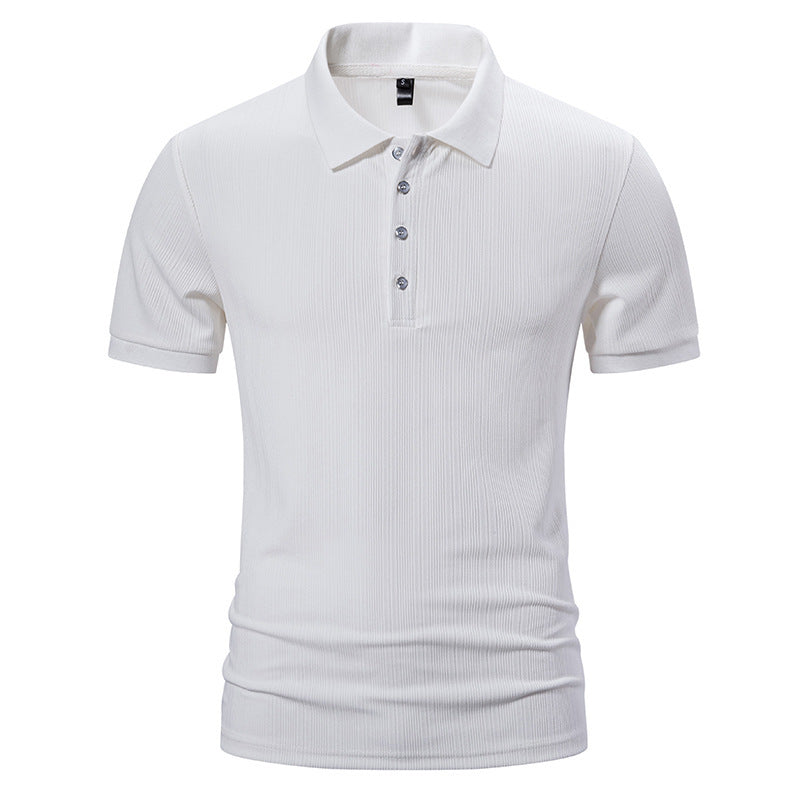Herrarnas poloshirt med strukturerad design och högkvalitativ bomullsblandning Mirla-Eva Jonsson