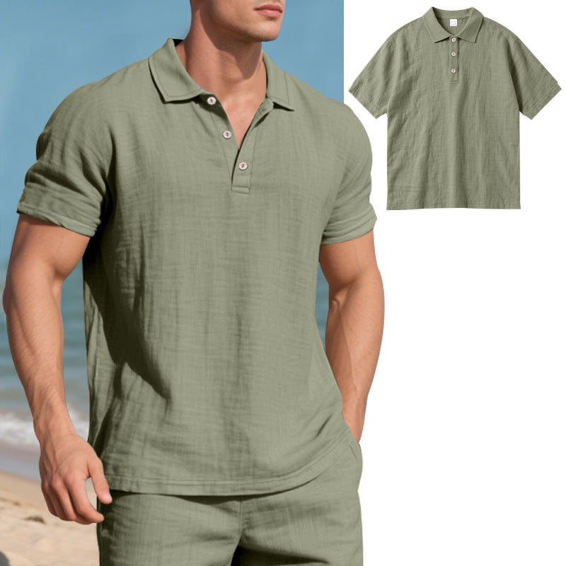 Herrarnas polotröja med andningsbar struktur och klassisk krage Mirla-Eva Jonsson