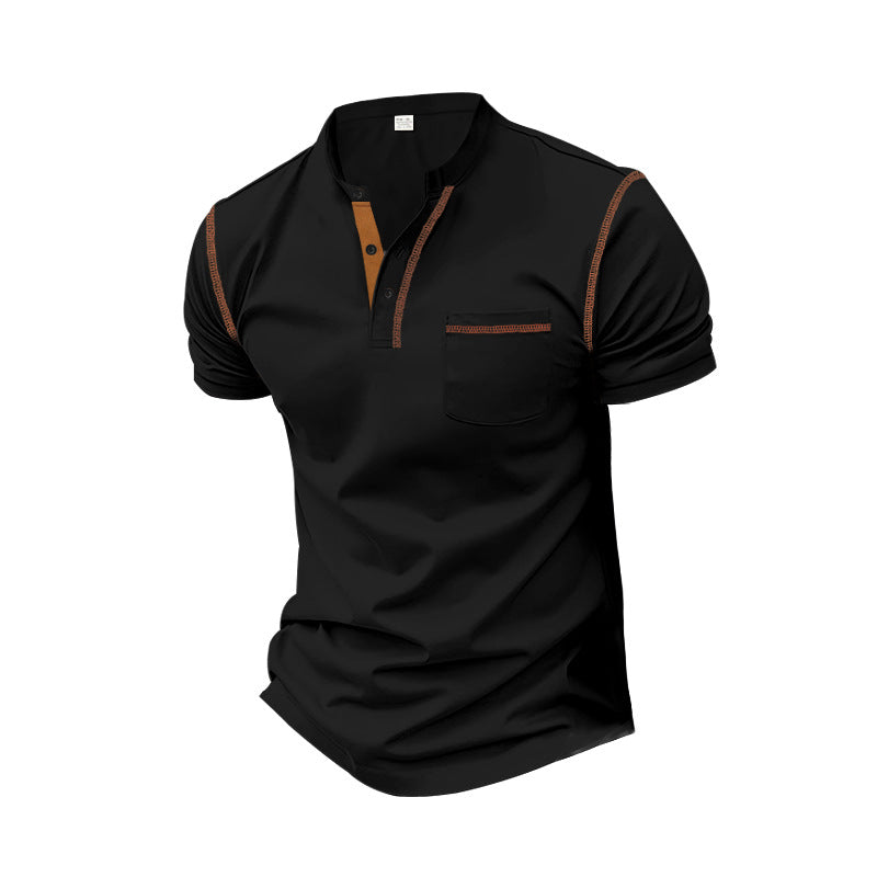 Herrarnas polotröja med modern Henley-krage och praktisk bröstficka Mirla-Eva Jonsson