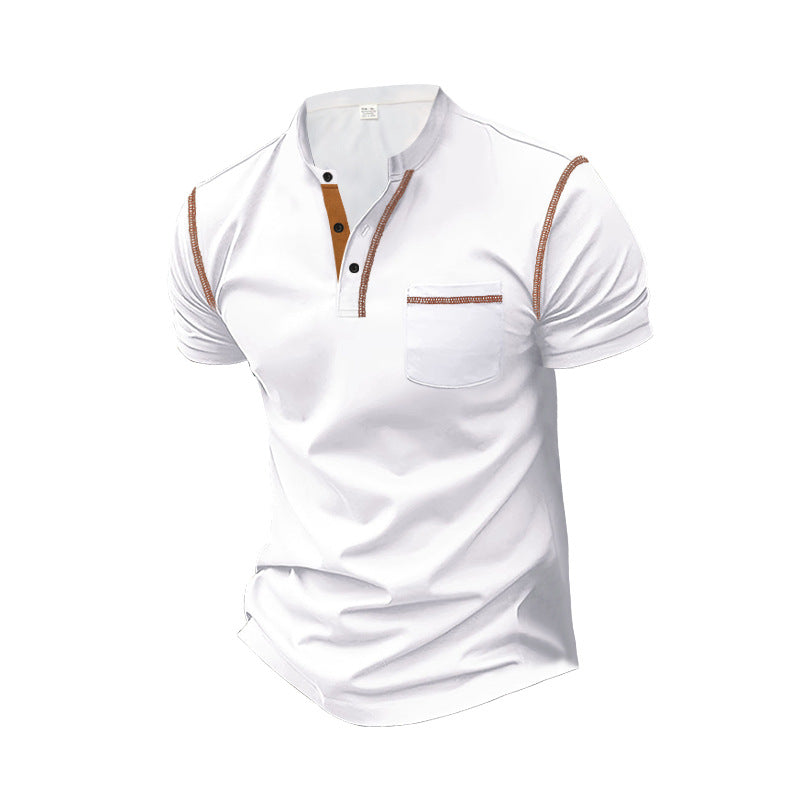 Herrarnas polotröja med modern Henley-krage och praktisk bröstficka Mirla-Eva Jonsson