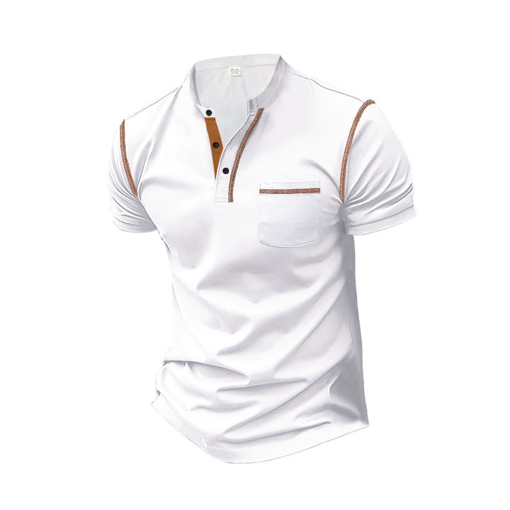 Herrarnas polotröja med modern Henley-krage och praktisk bröstficka Mirla-Eva Jonsson